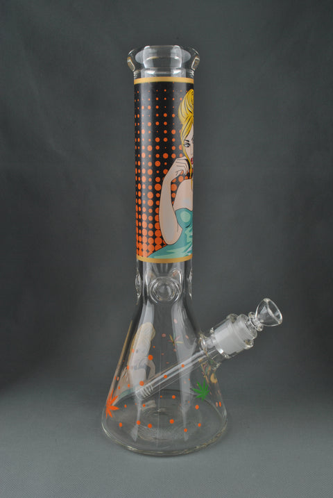 7mm Thick Pinup Girl Beaker
