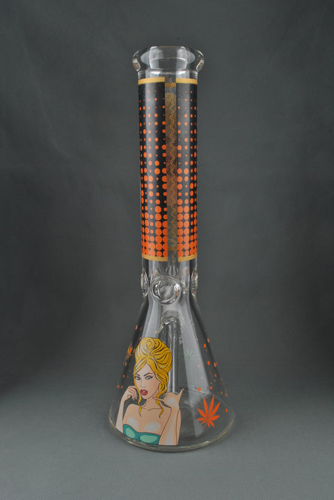 7mm Thick Pinup Girl Beaker