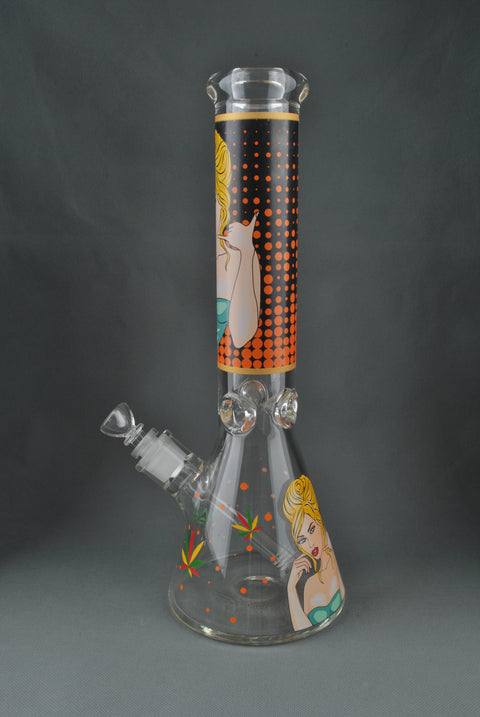 7mm Thick Pinup Girl Beaker