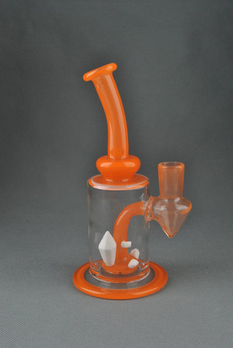 Flower Child Glass Hu Man Chu Orange/White Collab Rig
