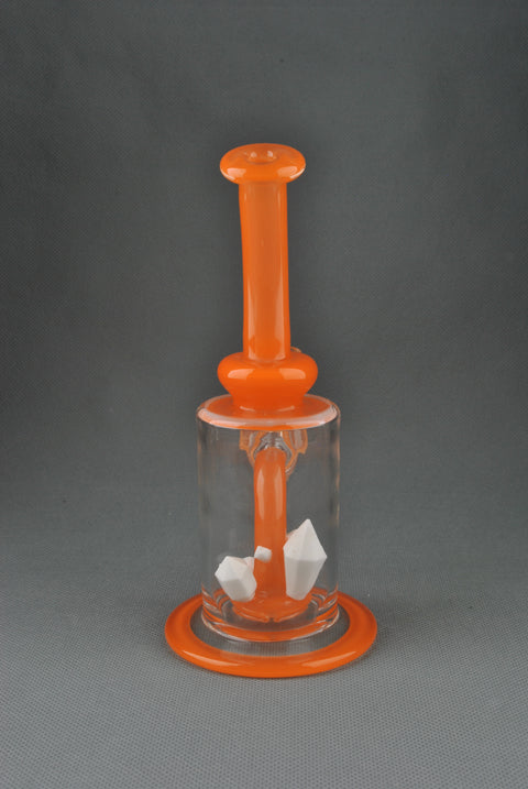Flower Child Glass Hu Man Chu Orange/White Collab Rig