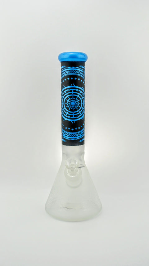 Blue Designer Frosted Waterpipe