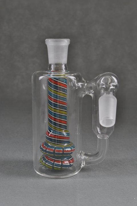 Ruckus Glass 14mm 45 Degree Swirl Recycler Ashcatcher