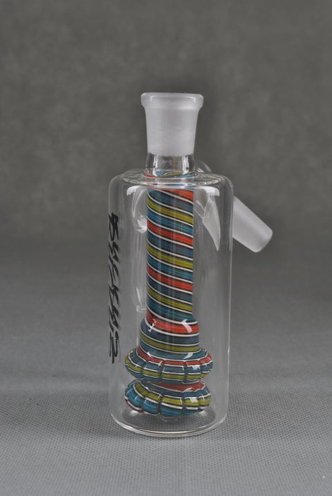 Ruckus Glass 14mm 45 Degree Swirl Recycler Ashcatcher