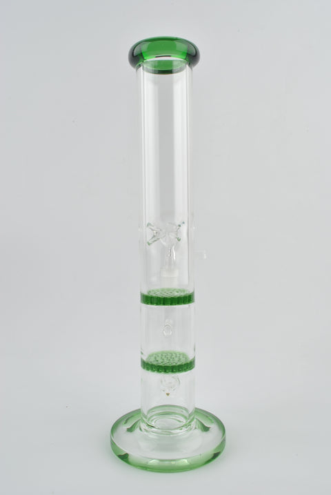 Stemless Double Honeycomb Perc - Green