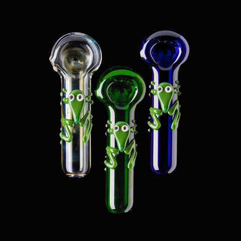 CHAMELEON GLASS ALTA VIDA FROG GLASS PIPE