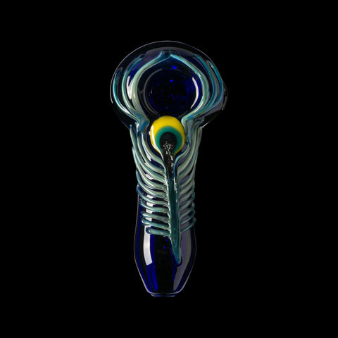 CHAMELEON GLASS PEACOCK GLASS PIPE