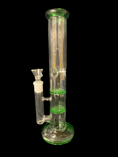 Stemless Double Honeycomb Perc - Green
