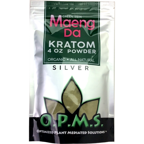 OPMS Kratom Silver Maeng Da Green Vein POWDER 4 oz