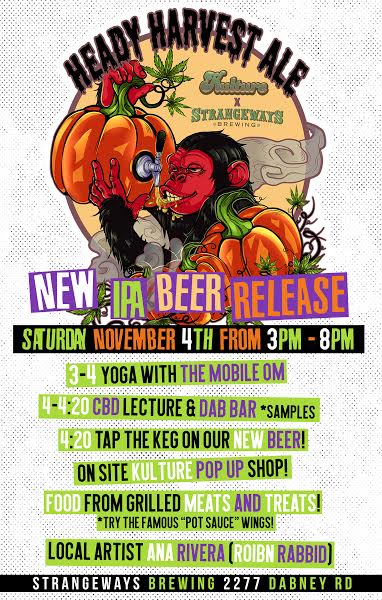 Heady Harvest Ale Beer Release with Strangeways Brewing