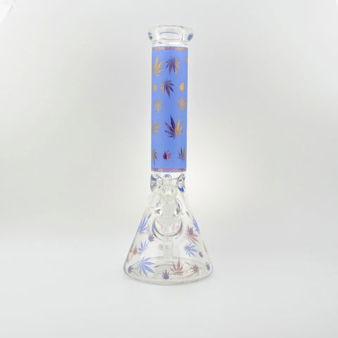 MJ Sandblasted Leaf Beaker Waterpipe