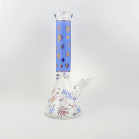 MJ Sandblasted Leaf Beaker Waterpipe