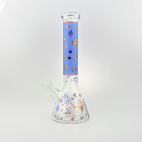 MJ Sandblasted Leaf Beaker Waterpipe