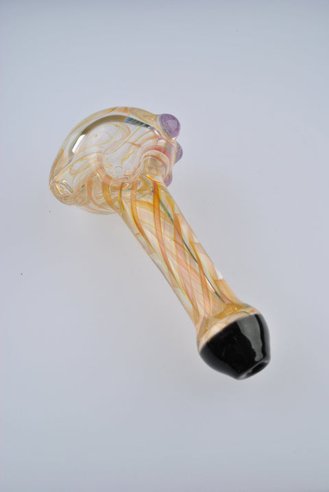 Andy Dillion Small Fumed Spoon w/ Color Dot & Mouthpiece - MS01