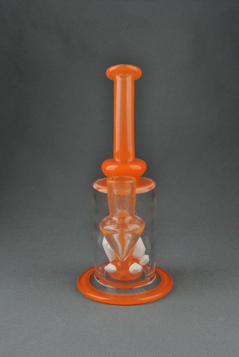 Flower Child Glass Hu Man Chu Orange/White Collab Rig