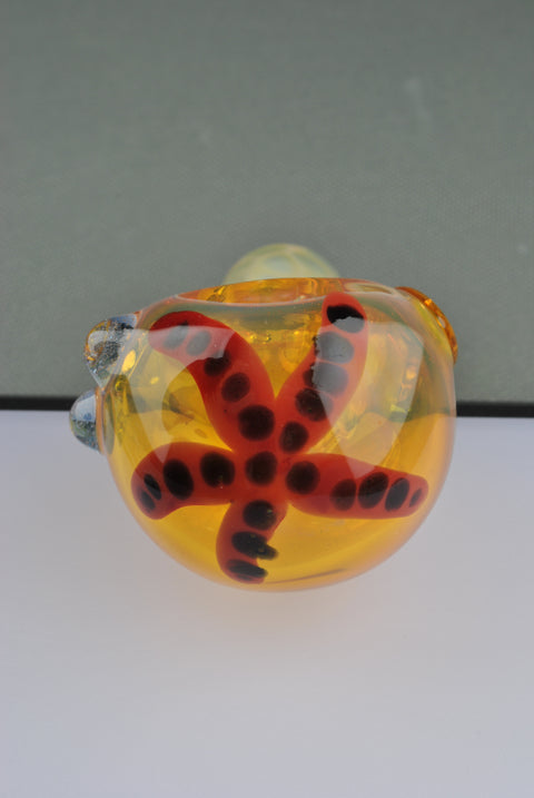 Lost Boys Glass Honeycomb Starfish Hand Pipe