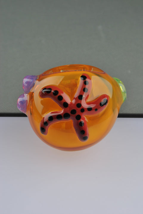 Lost Boys Glass Honeycomb Starfish Hand Pipe