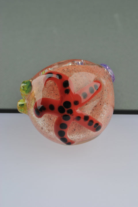 Lost Boys Glass Fritted Starfish Hand Pipe