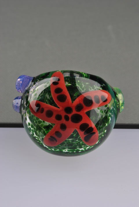 Lost Boys Glass Fritted Starfish Hand Pipe