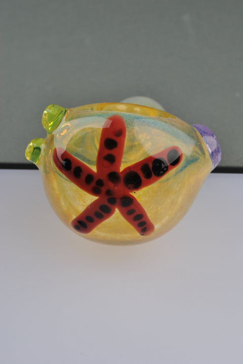 Lost Boys Glass Fritted Starfish Hand Pipe