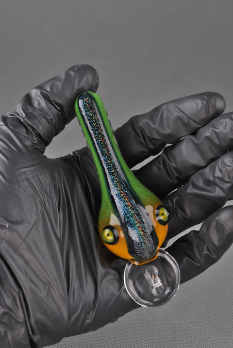 Matty White Glass Dichro Fishing Lure Spoon