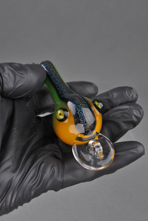 Matty White Glass Dichro Fishing Lure Spoon