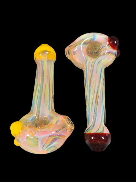 Andy Dillon Handpipe w Colored Dots & Mouthpiece