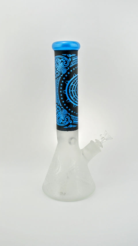 Blue Designer Frosted Waterpipe