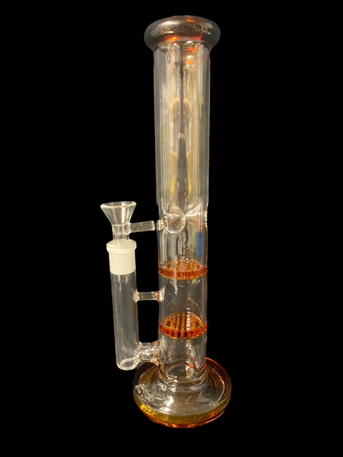 Stemless Double Honeycomb Perc - Amber